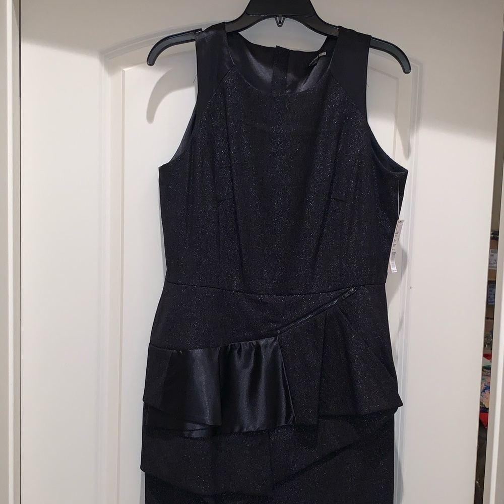 Gianni Bini Charcoal Layered Midi Dress - Picture 2 of 7